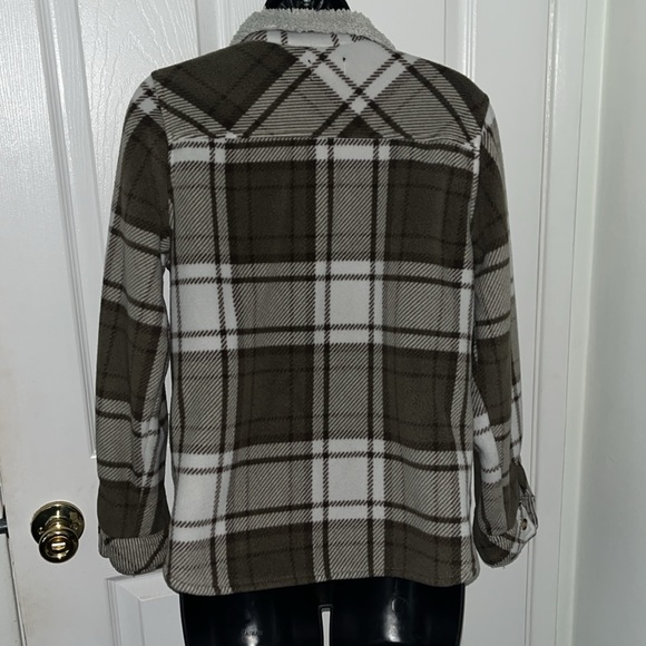 Fashion Nova Cozy Days Plaid Shacket - Taupe/combo - Picture 12 of 12